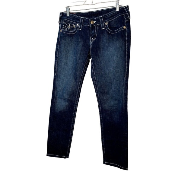 True Religion Denim - True Religion Skinny Jeans Julie Flap Pockets Blue Low Rise Jeans USA Women's 29
